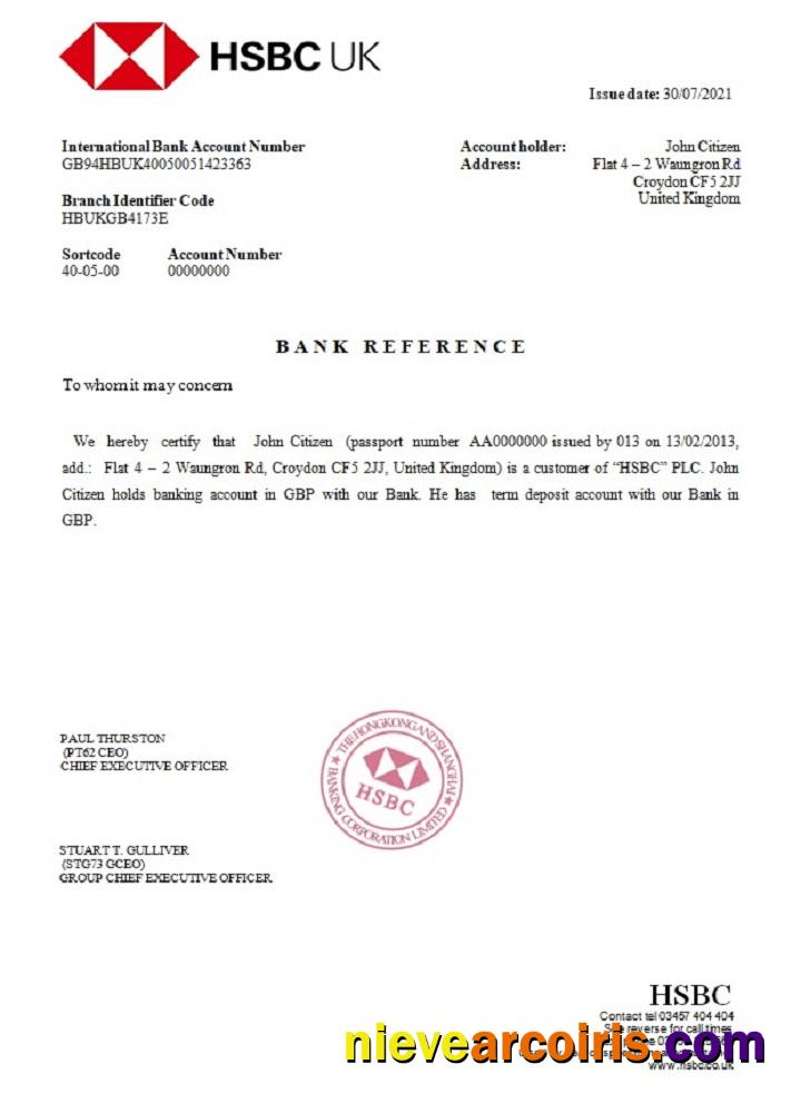 United Kingdom HSBC reference2